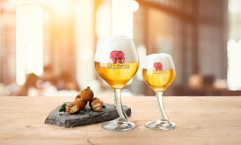 Delirium bierglas mooiste van Belgie